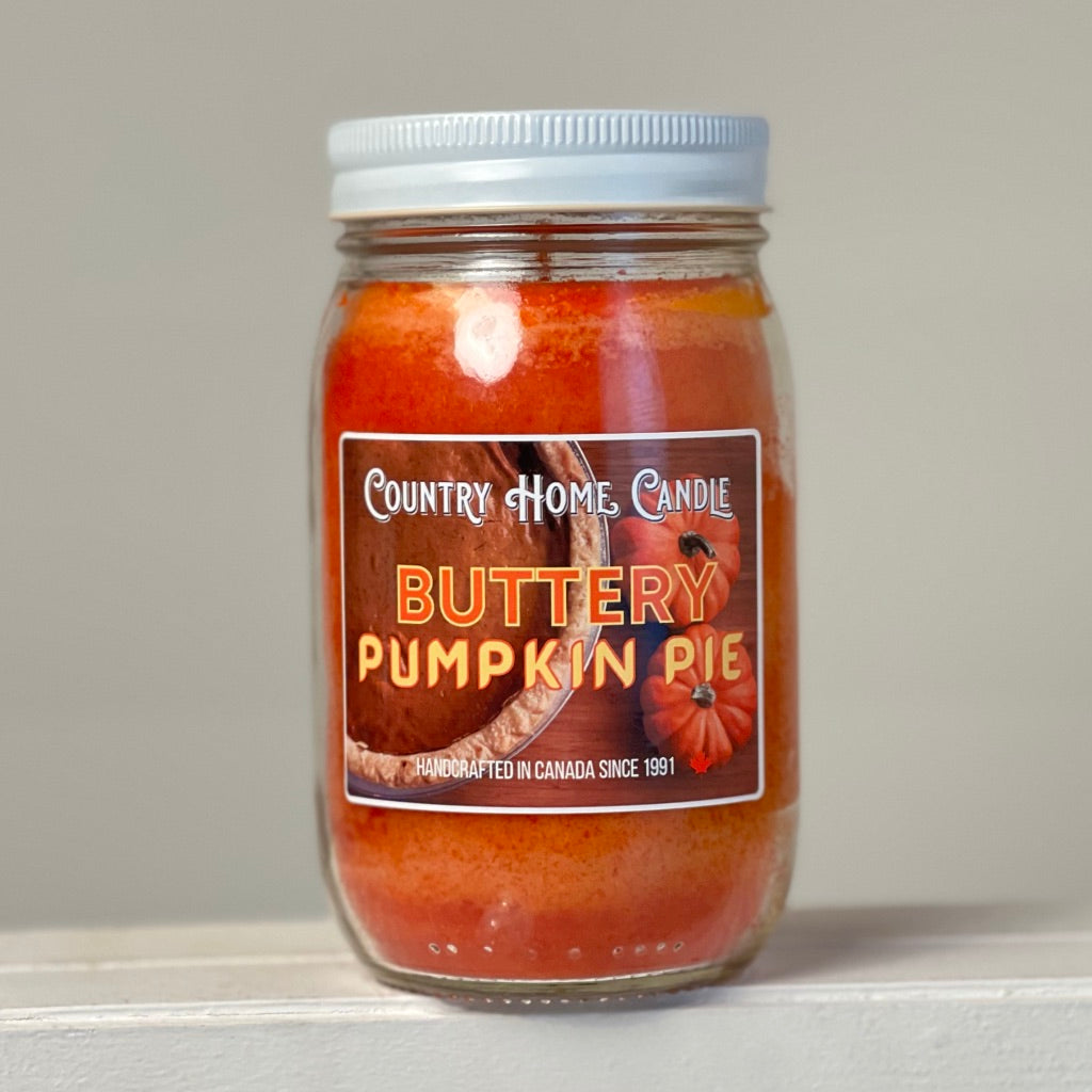 Country Home Candle Buttery Pumpkin Pie 16 oz jar candle