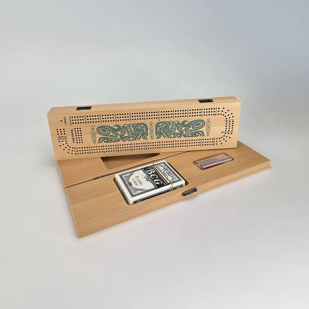 Urban Wolf Cribbage Board