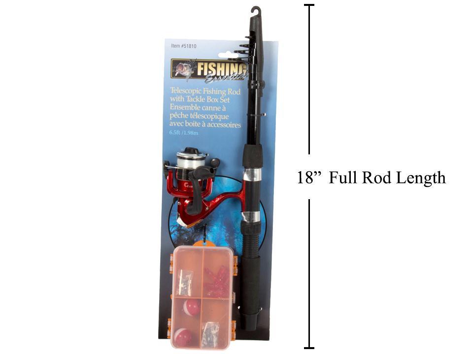 Telescopic Fishing Rod and Tackle Box