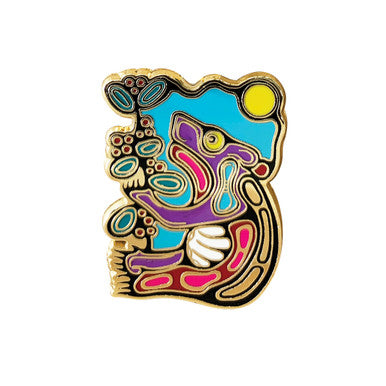 FORAGING BEAR PIN