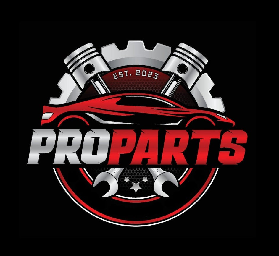 Pro parts with two pistons with wrench ends and a picture of a sports cars ca