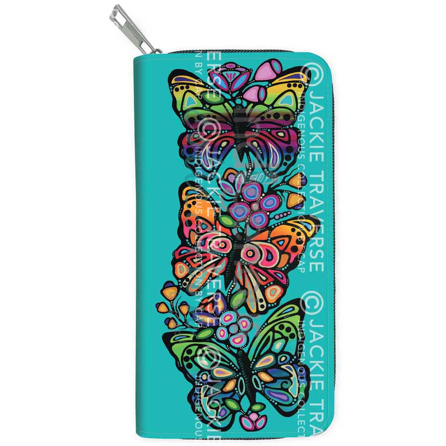 Memengwaak (Butterflies) Embossed Wallet by Jackie Traverse
