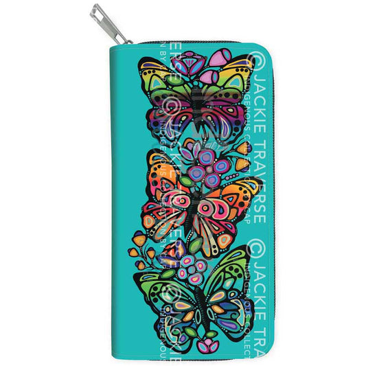 Memengwaak (Butterflies) Embossed Wallet by Jackie Traverse