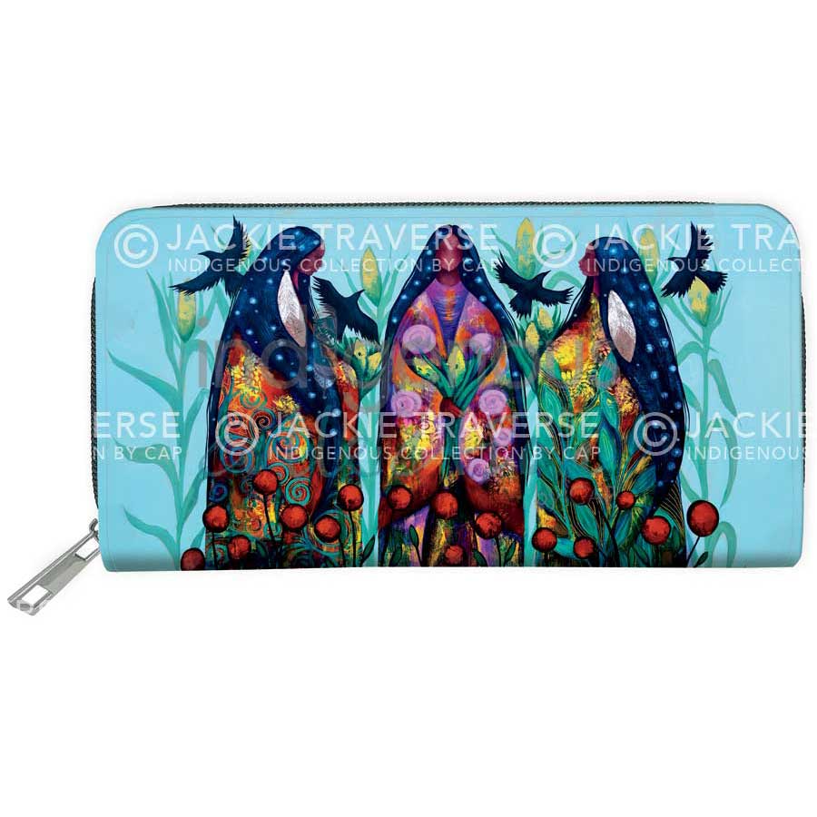 Three Sisters Embossed Wallet by Jackie Traverse