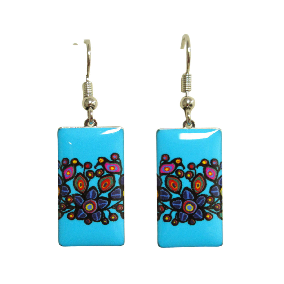 EARRING FLOWERS AND BIRDS