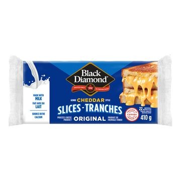 Black Diamond cheddar style slices 22 slices 410 g