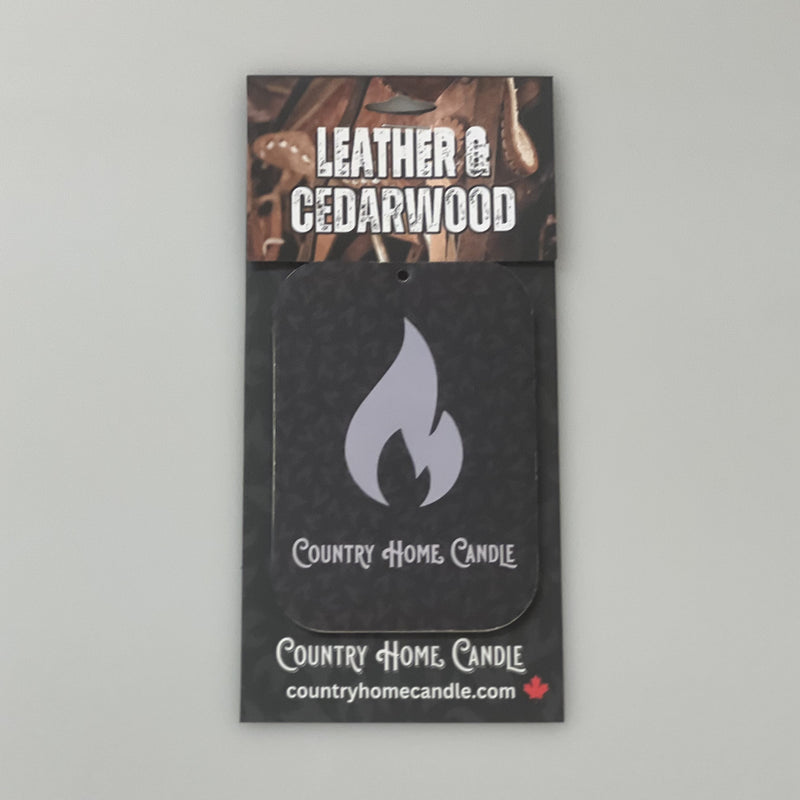 Country Home Candle Leather & Cedarwood air freshener