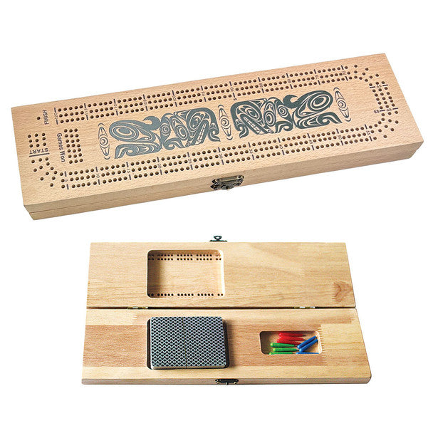 Urban Wolf Cribbage Board