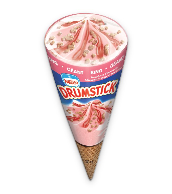Drumstick Strawberry Cheesecake King cone 180 mL