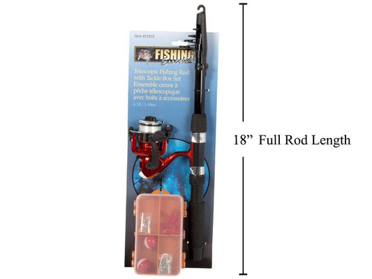 Telescopic Fishing Rod & Tackle Box