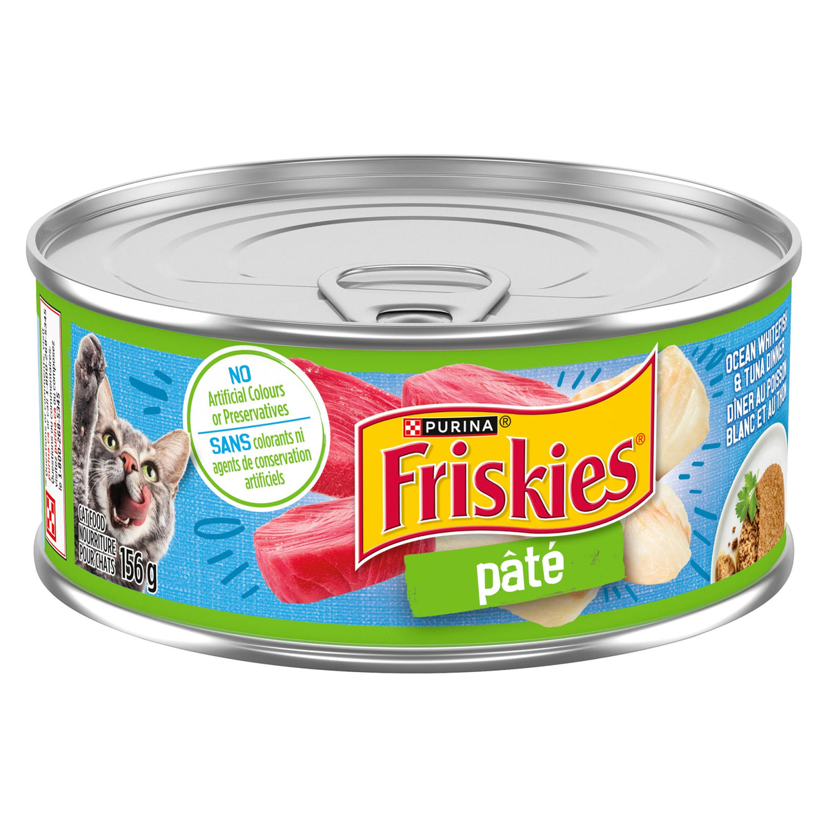 Purina Friskies Ocean Whitefish & Tuna Dinner Pâté cat food 156 g