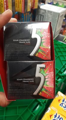 5 Gum Sour Strawberry