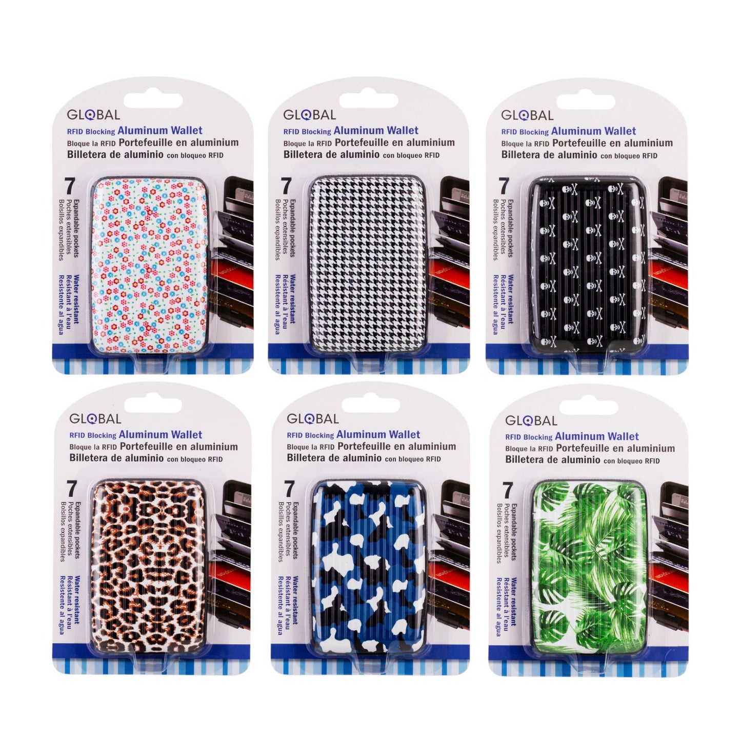 Global RFID Blocking Aluminum Wallet