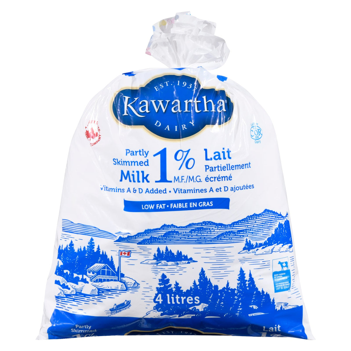 Kawartha Dairy 1% milk 4 L bag