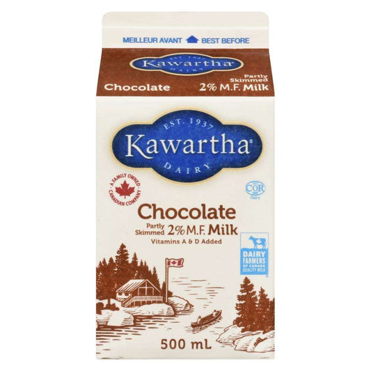 Kawartha Dairy chocolate milk 500 mL carton