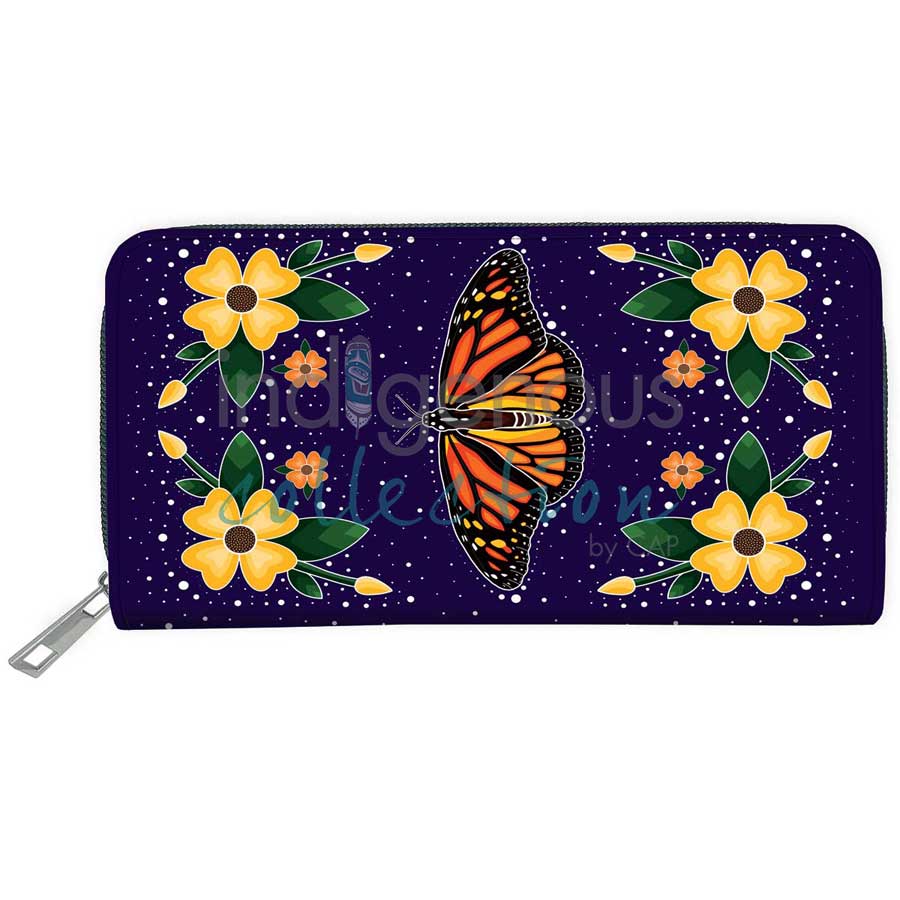 Monarch Butterfly Embossed Wallet