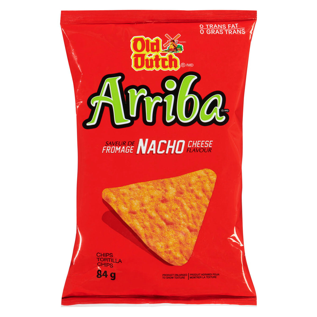 Old Dutch Arriba Nacho Cheese tortilla chips 84 g