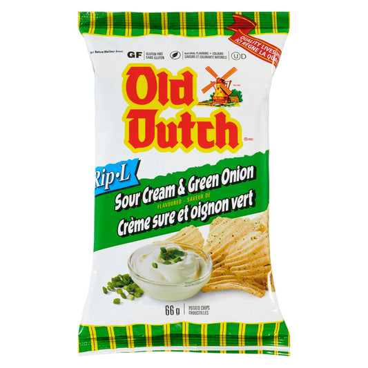Old Dutch Rip-L Sour Cream & Green Onion 66 g