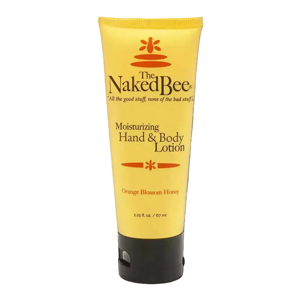 The Naked Bee moisturizing hand and body lotion tube on a white background
