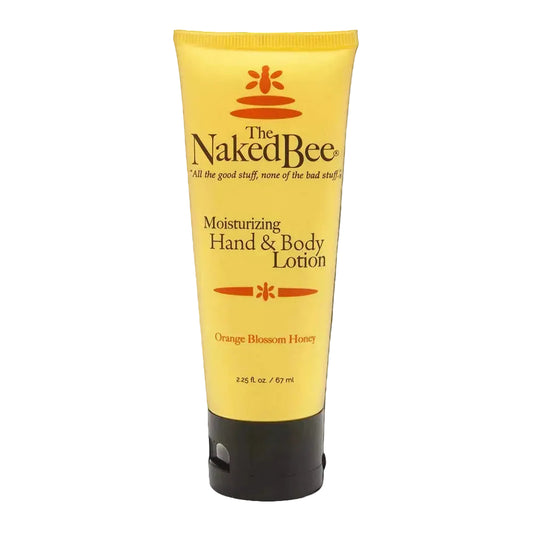The Naked Bee moisturizing hand and body lotion tube on a white background