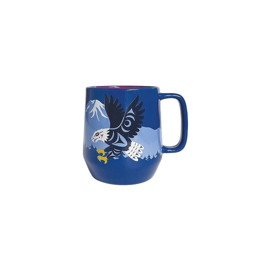 Sp'oq'es Eagle 20oz ceramic mug on white