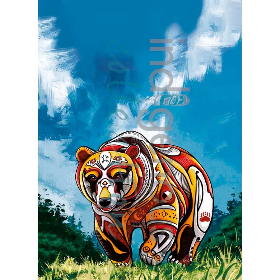 Spirit Bear tea towel artwork by Stephanie White
