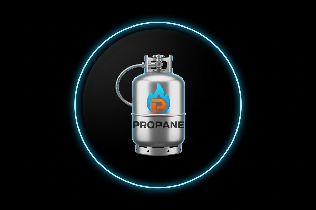 propane Black circle background