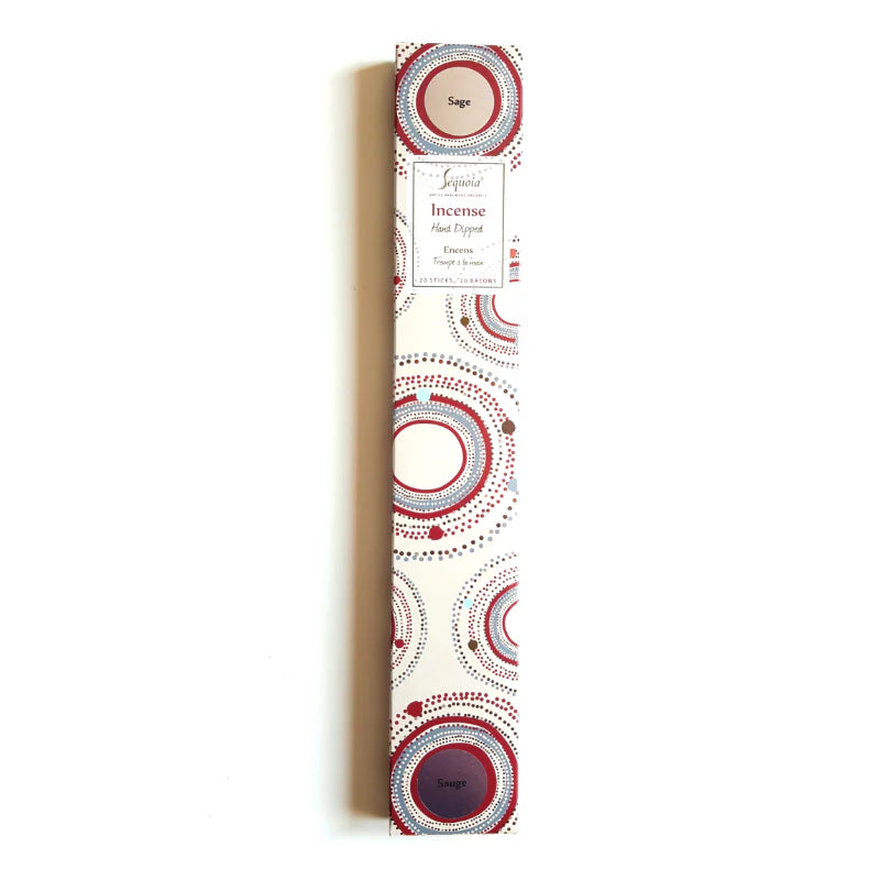 Incense stick with decorative packaging on a white background