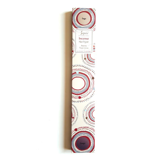 Incense stick with decorative packaging on a white background
