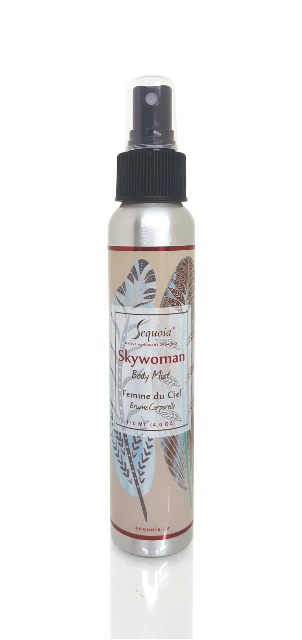 Skincare product bottle labeled 'Skywoman' on a white background